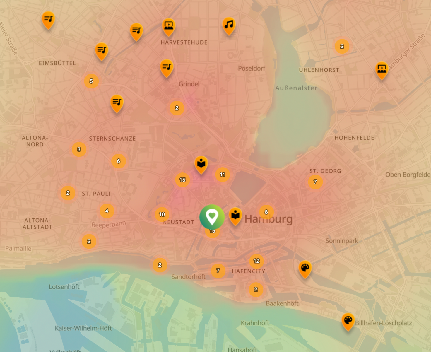 Interaktive Karte mit Points of Interest