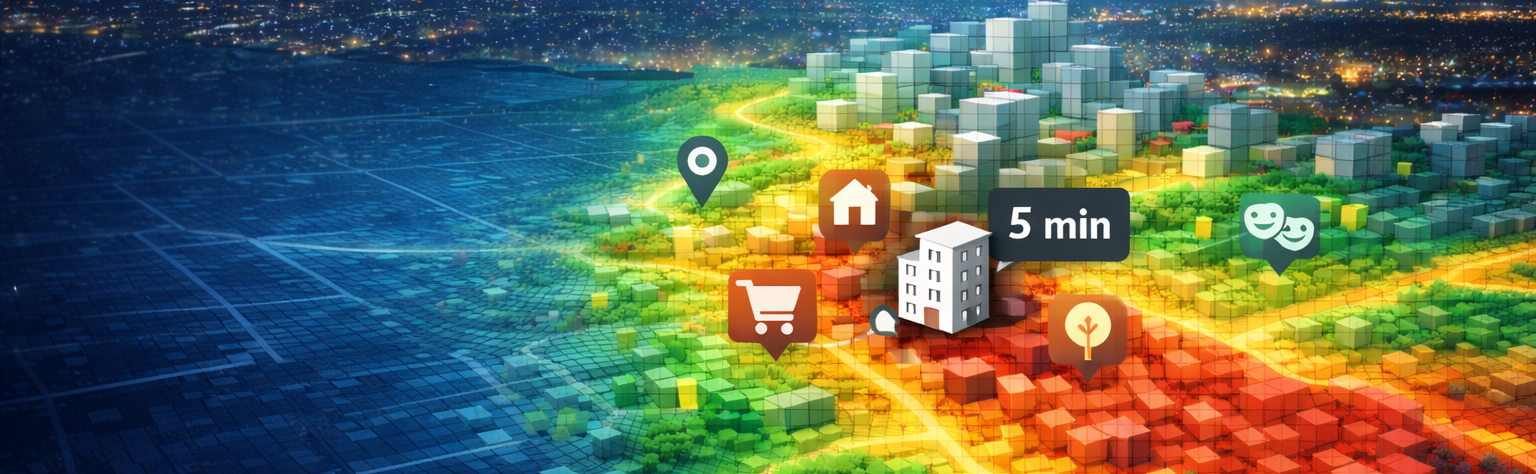 Abstrakte Karte mit POIs